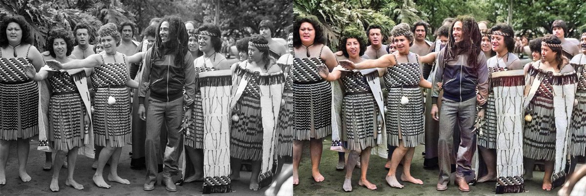 Bob Marley with Maori welcome