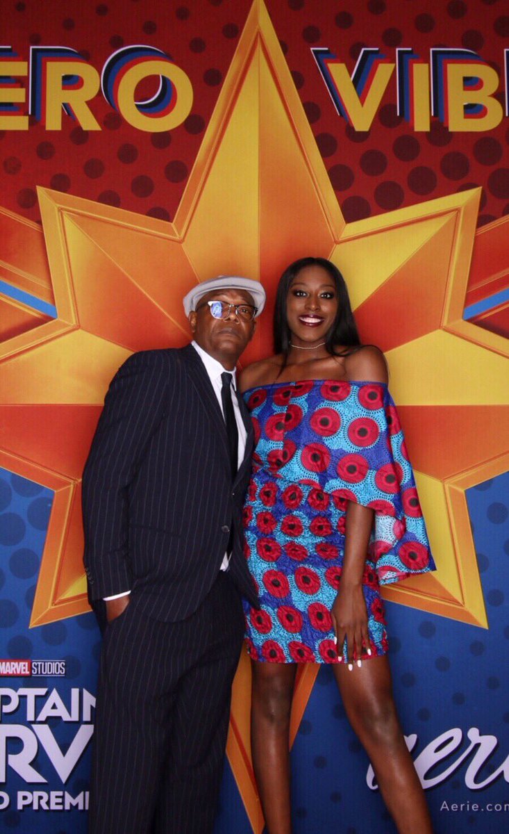 chiney's tweet photo. made a new friend on the red carpet last night @SamuelLJackson ✊🏿 https://t.co/dugNpfCMDl