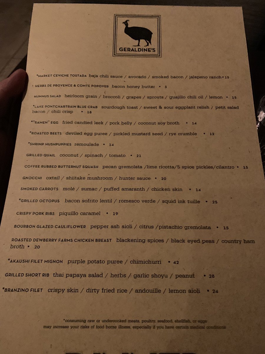 Look at this menu. What kind of human would be satisfied by “glazed cauliflower” for dinner? Only a complete lunatic.