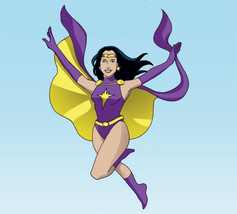 Kamala Harris as a superhero. Illustrated by Zach Enea.