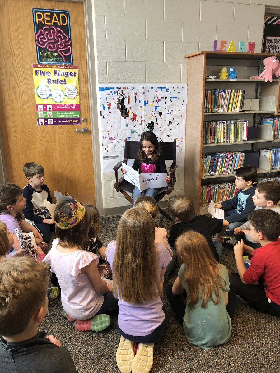 jen_schlund's tweet photo. Gia was so excited to share her story about her dog 🐶Oscar! Gia is our first nonfiction author. @KristenCottrel5 @nordonialib @AngelaWojtecki #ledgeviewauthors #weallhaveastory https://t.co/gGWsDBZIy1