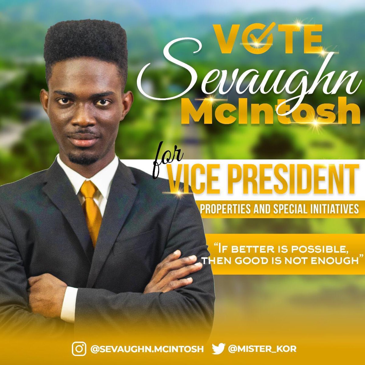 theblackmoses_'s tweet photo. Elections 🗳 are Coming
.
On March 20, 2019, 
Vote for someone with the Unwavering Determination to Achieve Excellence 
#TrustMcIntosh #McIntoshForVP https://t.co/QX8hnUoVZO