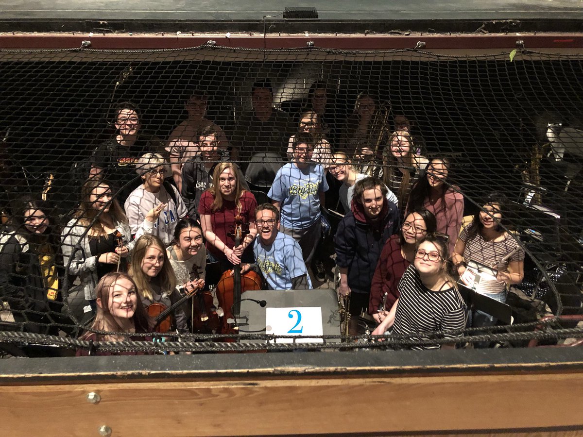 CTHSPresents's tweet photo. The pit orchestra is here to tell you to come hear their beautiful music in TWO DAYS in BIG FISH! They’ve been working really hard and you don’t want to miss it! Tickets:  https://t.co/9V2ust47Ou https://t.co/QzexHHvZsq