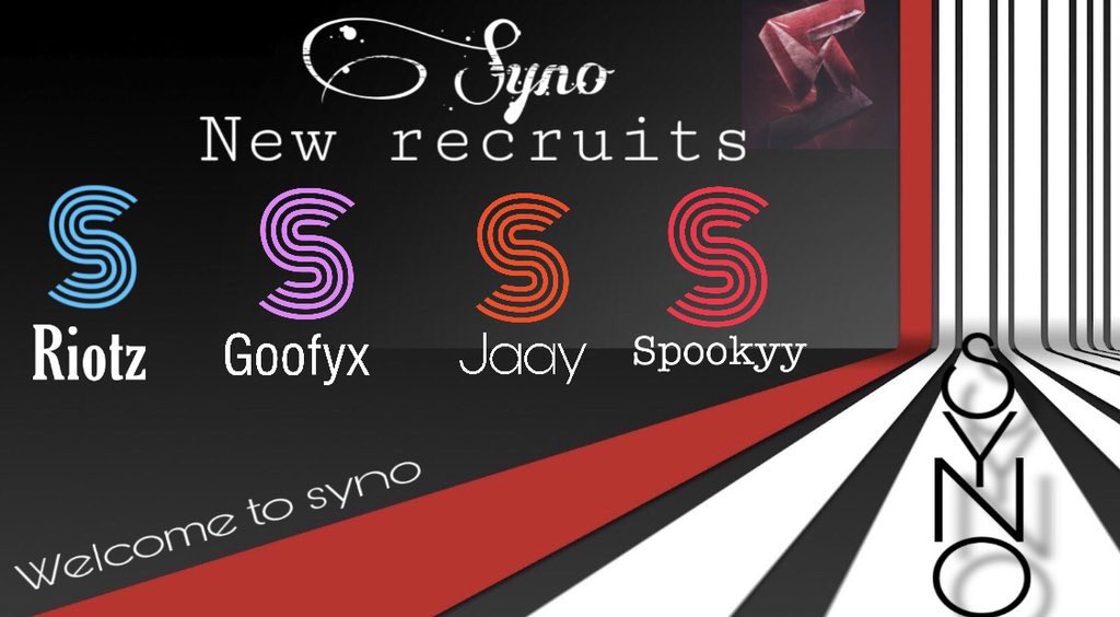 OfficialSyno's tweet photo. Everyone Please Welcome The New Faces To Syno! ☀️ 
@uyyRiotz (comp player)
@Goofyyxx (comp player)
@jboogie29_ (comp player) 
@SpookyySyno (comp player) 
Who’s Next &amp; Who’s Grinding?! 🤔☀️ 

Retweet!! 🙏🏾 To Support!! 
#SynoRC #ChronicRC #Ps4Clan #Fortnite https://t.co/GhZo9w6FkJ