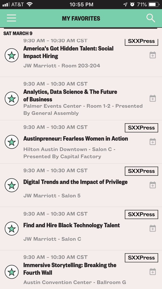 Who’s headed to Austin for #SxSW 2019!?! 

Sr. Recruiter <a href="/SenoraAlfonso/">Kim Alfonso</a> is having a hard time picking between her favorite sessions! Help her out and let her know where you’ll be this weekend! 

#turnercareers #SXSW2019