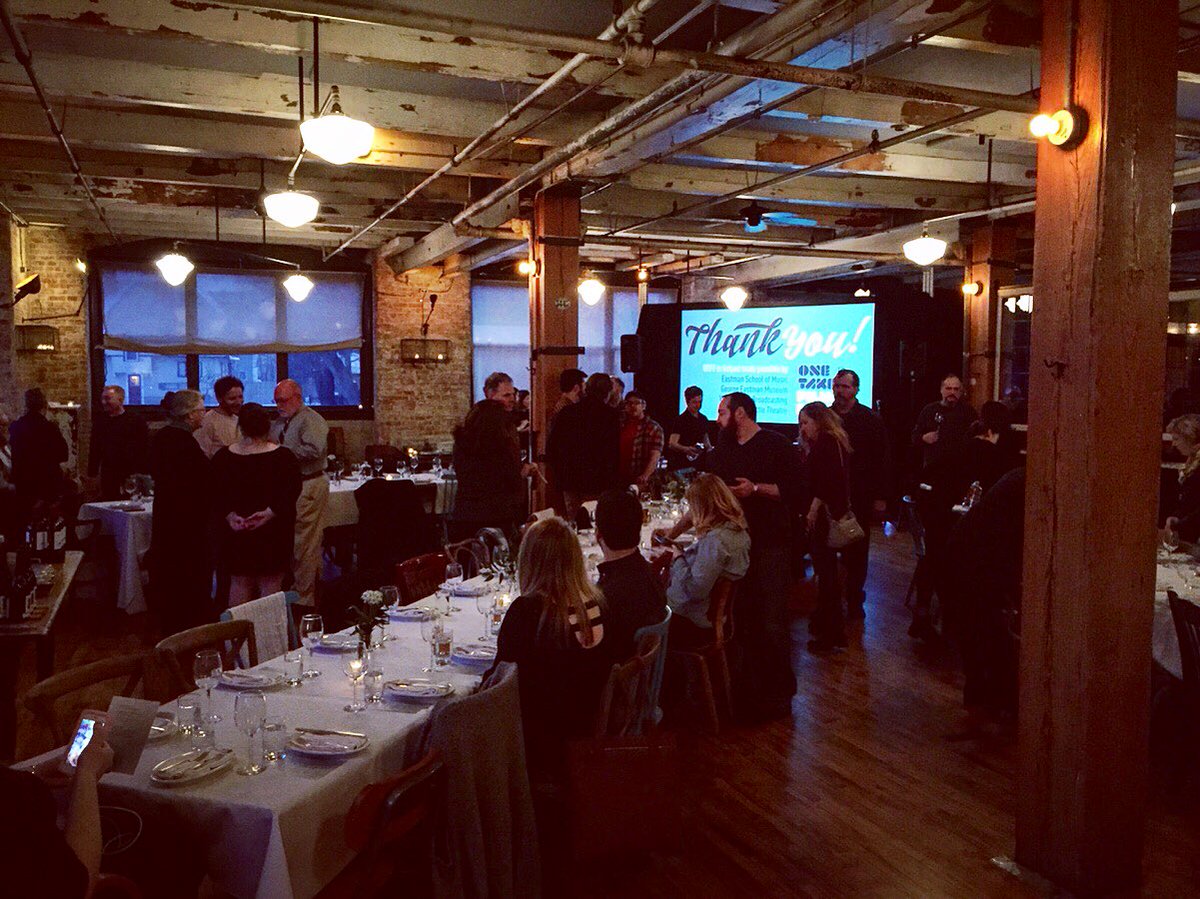 TheLittleRoch's tweet photo. Film, food, and wine: A fine combination. Thanks to Restaurant Good Luck and our @OneTakeFilmFest supporters for an awesome night. #OTFF19 is April 25-28; see you there! #FilmToTable #OTFF #OneTake https://t.co/wTKtKdUvRe