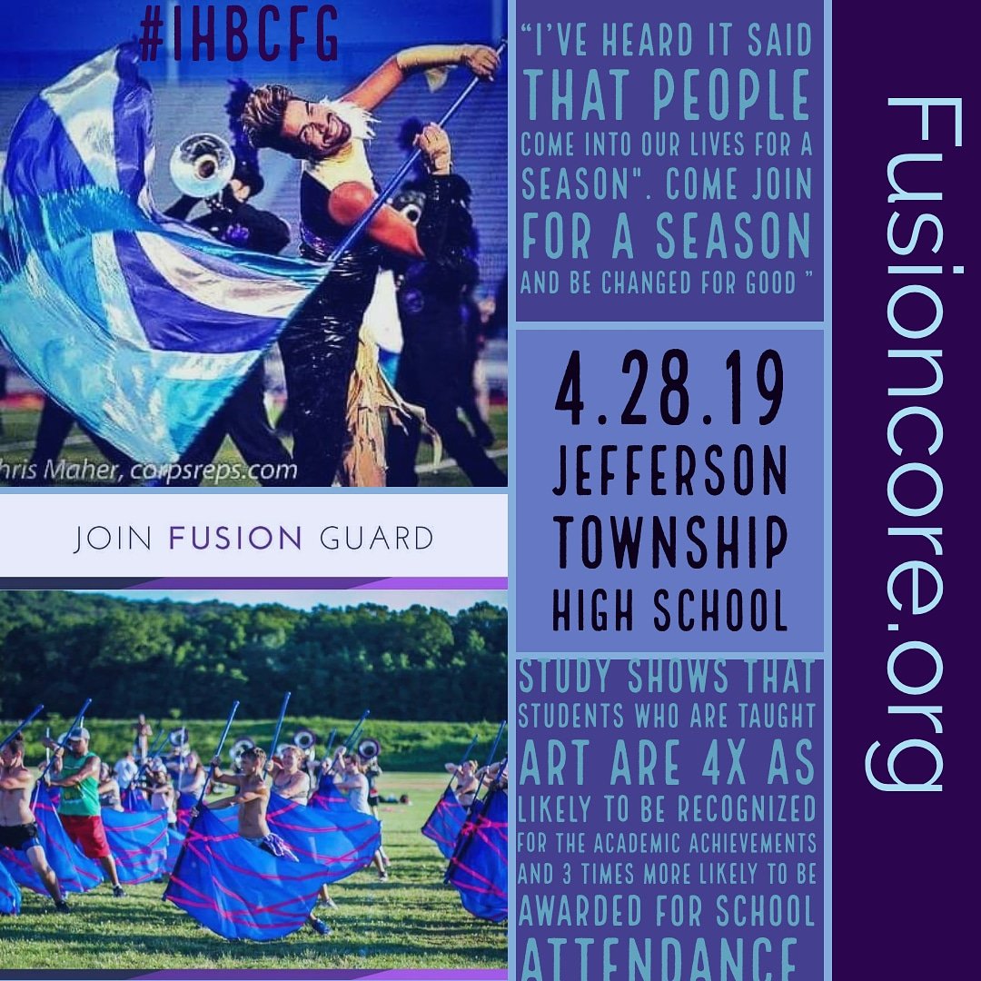Fusion_Core's tweet image. Fusion Core colorguard audition date and location set. Doors open at 8:30 am.