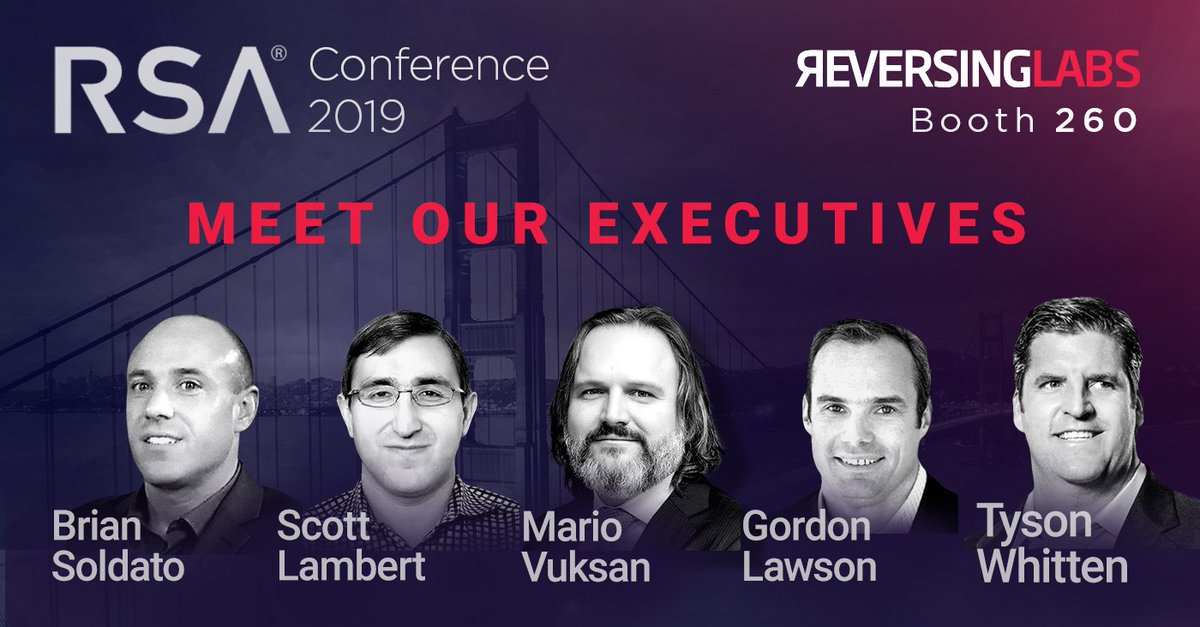 ReversingLabs's tweet image. Meet Mario Vuksan, Gordon Lawson, Scott Lambert, Brian Soldato and @tysonwhitten at the #RSAC Booth 260 to discuss how to optimize SOC, Incident Response and Threat Hunter EDR and SIEM processes: hubs.ly/H0gTTxV0
#ReversingRSA #staticanalysis #objects #advancedmalware