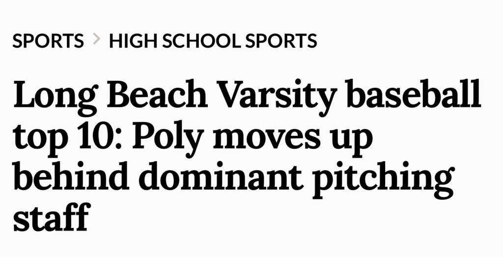 KimoPahoa19's tweet photo. Here...
A nice little article about our PITCHING Staff!! 💪⚾️🐇👊💯🔥 Please go and check it out in the LBPT. #7 #dominate #mydudes #longbeachpresstelegram #top10 #pitchers #ptc #icewater #compete #atahighlevel #lbpolybaseball #team #proudcoach https://t.co/06NXxi71vZ