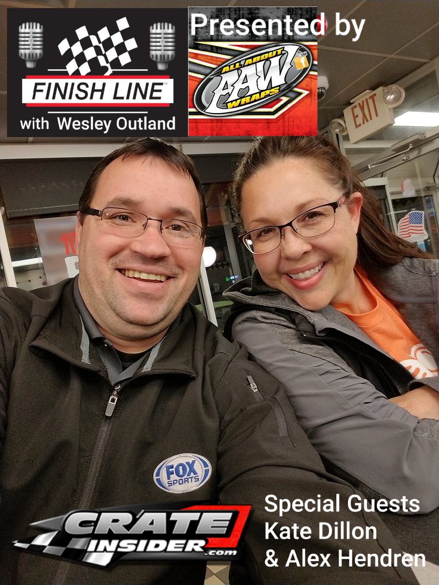 Join us tomorrow morning 11AM ET for Episode #4 of the #FinishLine Podcast presented by <a href="/AllAboutWraps/">All About Wraps</a>. Guests w/ host <a href="/WesleyOutland/">Wesley Outland</a> will be <a href="/KateJDillon/">Kate Dillon</a> of <a href="/CrateInsider/">CrateInsider.com</a> &amp; Alex Hendren. LIVE or archived at <a href="/FoxSportsRadio/">FOX Sports Radio</a>, <a href="/CRNSports/">Community Radio Network</a> <a href="/iHeartRadio/">iHeartRadio</a>, <a href="/iTunes/">iTunes</a> &amp; <a href="/tunein/">TuneIn</a>. 🏁🎙🏁