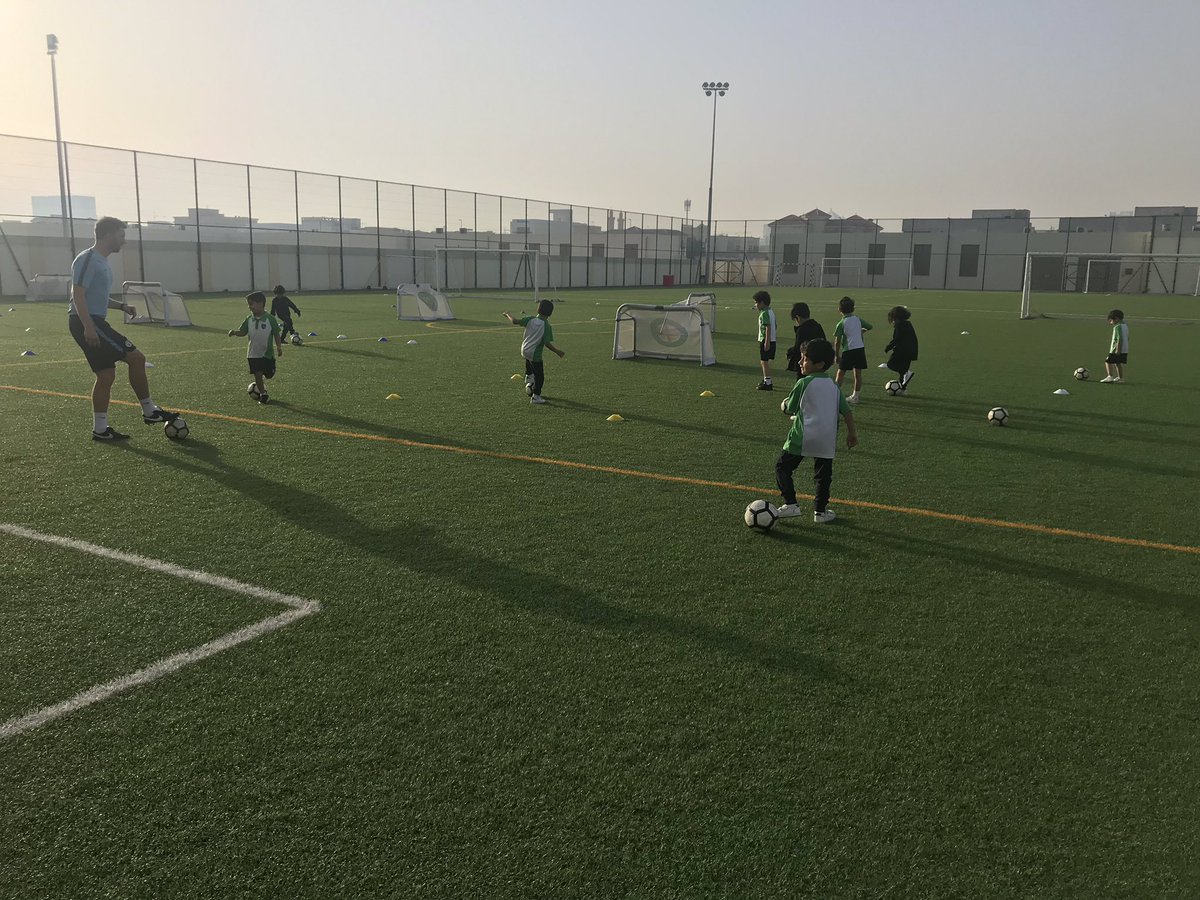 Day 2 of the #Mancityschools coaches here at NSB. YEAR 1C are so excited to have a surprise football session this morning! #nsbpe