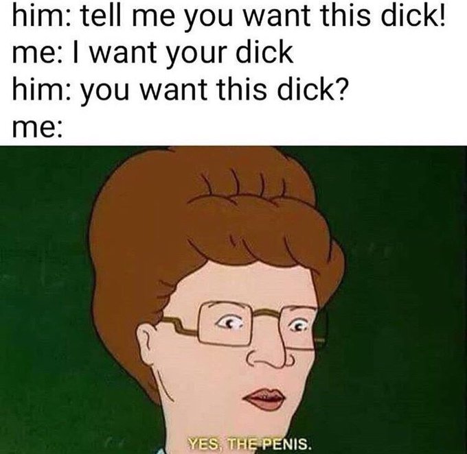 Yes yes. #thepenis #meme https://t.co/MUp7sIpDk1<a href="/tag/thepenis"class="tags">#thepenis</a><a href="/tag/meme"class="tags">#meme</a>