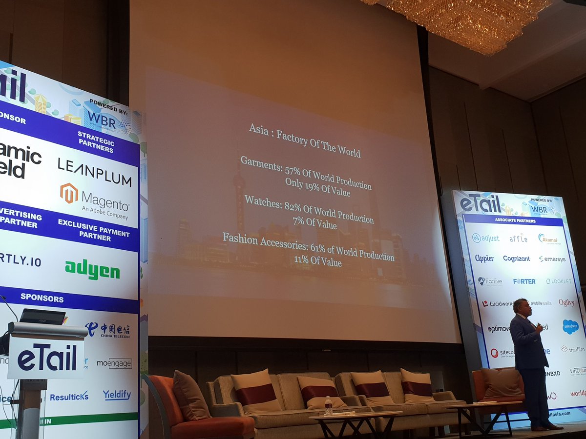 @Asia is the factory of the world. 82% of world watches are made in Asia. Ravi Thakran from <a href="/LVMH/">LVMH</a> presenting at <a href="/eTail_Asia/">eTail_Asia</a> .