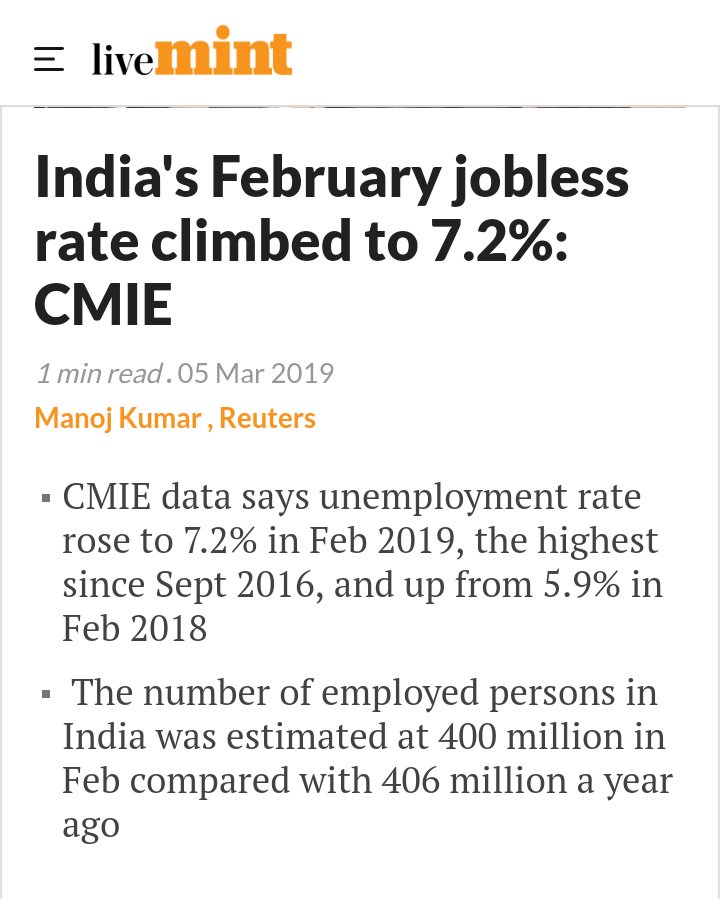 Jobless Achhedin! Not only the Jobs are unavailable but also a failing education system creates thousands of 'Unemployable Graduates'. #JoblessAchhedin #GoBackSadistModi #ModiMadeDisaster #ModiHaiToMumkinHai #ModiTalksNoCanDo 
@RahulGandhi @priyankagandhi
@sadhavi @priyankac19