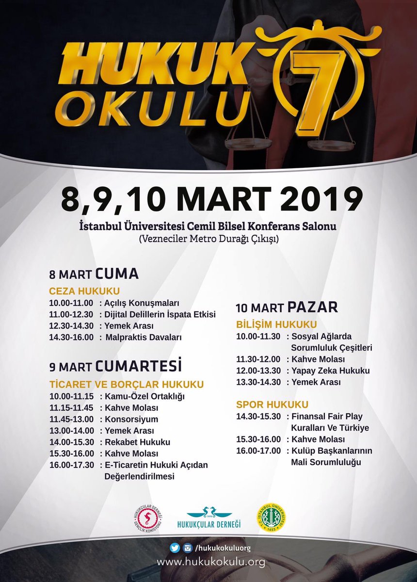 Pazar sabah oturumundan istifade edeceğinizi sanıyorum ;))

<a href="/avukatergunn/">Av.Ergün KAZANIR</a> sizleri de #hukukokulu7 ye bekliyoruz. 

<a href="/HDGenclik/">HD Gençlik Komisyonu</a> <a href="/hukukokuluorg/">HukukOkulu</a>