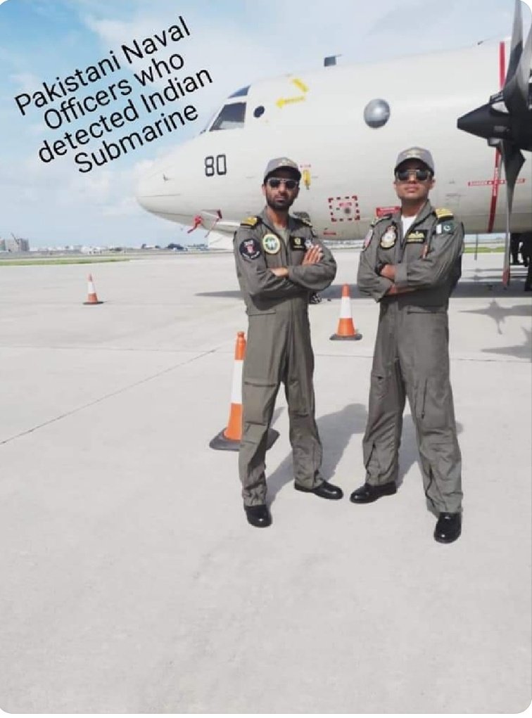 MTalha_Awan's tweet photo. Pak Navy Pilot Lt Cdr Humair Iftikhar and Tactical coordinator Lt.Cdr Khurram Daud (TACCO) , two brave Navy officers who detected the Indian submarine Pakistani Waters
Approximately between Pasni and gwadar. Salute

#PakistanNavy 
#PakistanZindabad https://t.co/gWkog9nYX6