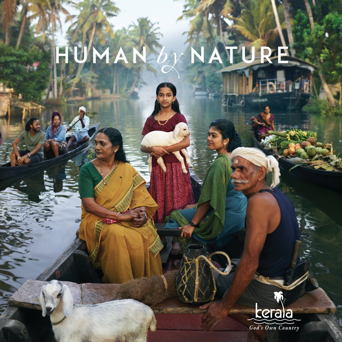 KeralaTourism's tweet image. To go with the flow, along slow-moving canals; to find deep journeys in little country boats, to catch the drift of conversations under quaint log bridges and discover close-knit lives on distant islands. #HumanByNature
