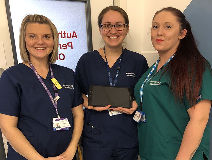 ESHTNHS's tweet photo. A mobile tablet device has been donated by local company Booker and Best, to the Emergency Department at #ConquestHospital to be used as a distraction tool when treating children https://t.co/39jiYzr0ZW https://t.co/2nbxBsELs1