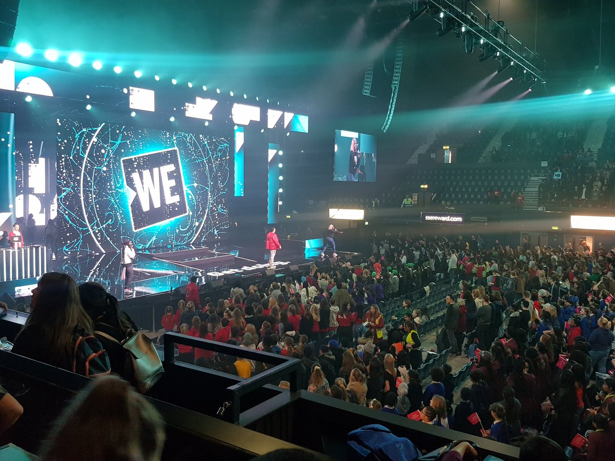 And so it begins.  The charge is awesome at #WeDay, the <a href="/WEMovement/">WE</a> movement moving to the beats ... #globaleducation