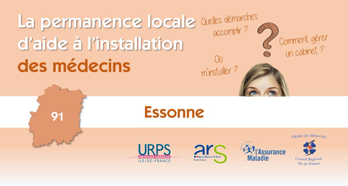 soigner_en_idf's tweet photo. #Essonne 91 : Participez à la prochaine Permanence locale d'aide à l'#installation le mercredi 3 avril 2019 avec @urps_med_idf @ARS_IDF, #CPAM91 #CDOM91
Info & Inscription: https://t.co/7UGtkfCJTm
#PermanenceInstallationIDF https://t.co/NSg3B6Ficz