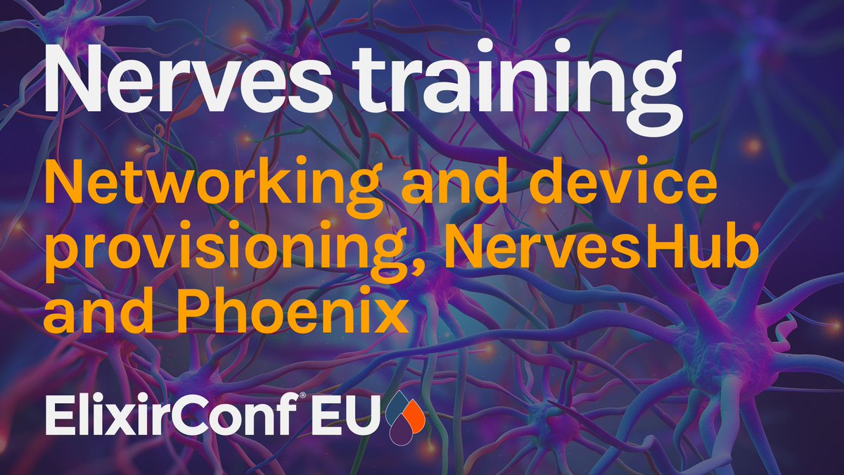 ElixirConfEU's tweet image. Learn #Nerves at #ElixirConfEU! After being taught how to develop and debug Nerves, you&apos;ll learn to manage devices with #NervesHub and  develop a companion #Phoenix application! Places are limited, register now! ow.ly/GR5050mBxYJ @NervesProject  @mobileoverlord @fhunleth