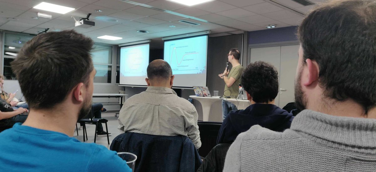 no_consulting's tweet photo. Hier, nos NoCkers étaient présents au talk "Être speaker" tips &amp; tricks ! 🗣️
Merci à Jean-François Garreau @jefbinomed pour ses conseils ainsi qu'à @KiabiDigitFact, @SFEIRLille et @GDGLille ! 👌
See you soon 🤘 https://t.co/B8f3Z2WMiR