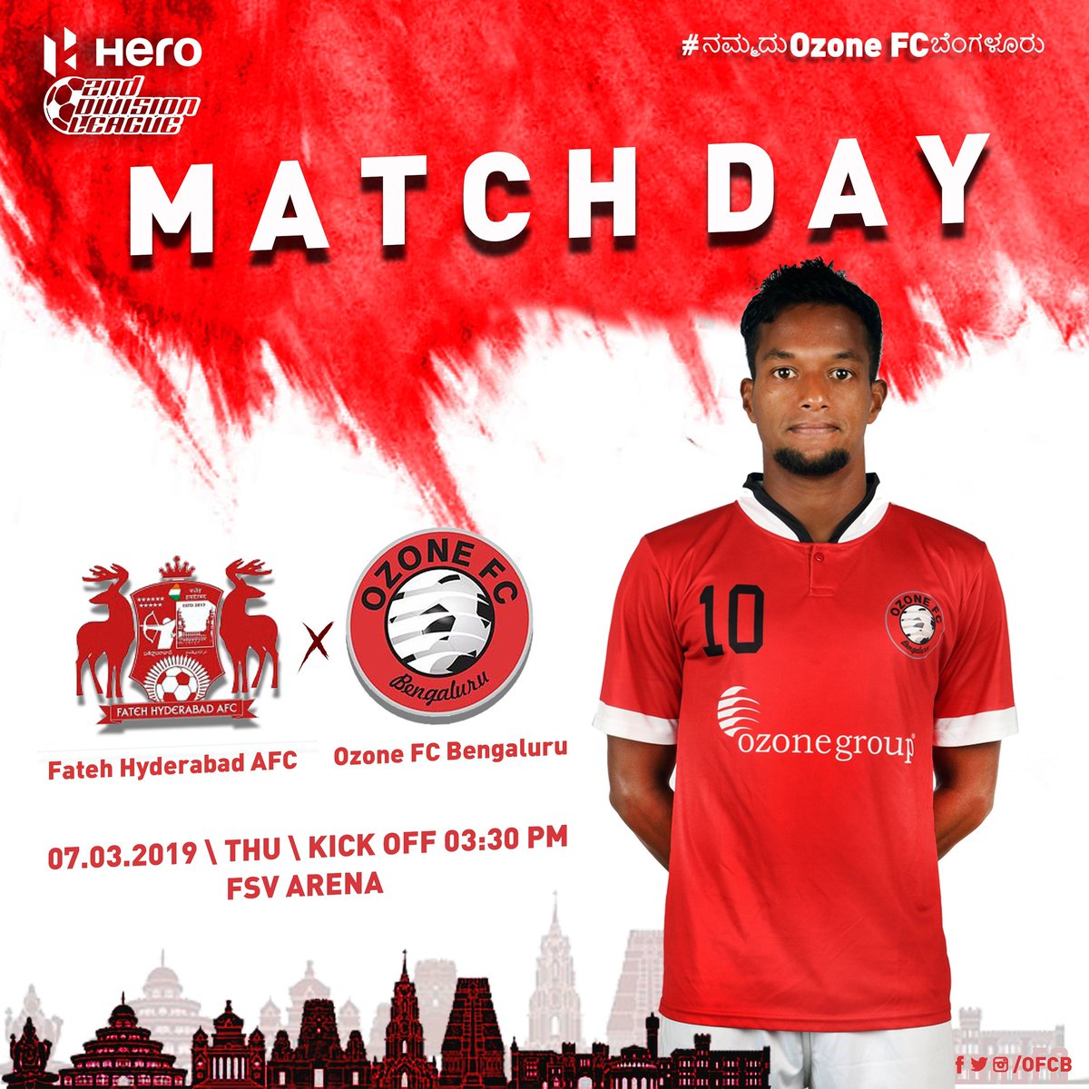 fc_ozone's tweet photo. We take on @fatehhyderabad away from home tomorrow β½ Let's go for the win reds π΄
.
.
.
#nammaduofcb #heroileague #2nddivision #indianfootball #ofcb #fatehhyderabadafc #football #hyderabad #bengaluru #india https://t.co/JR2QvYNS6c
