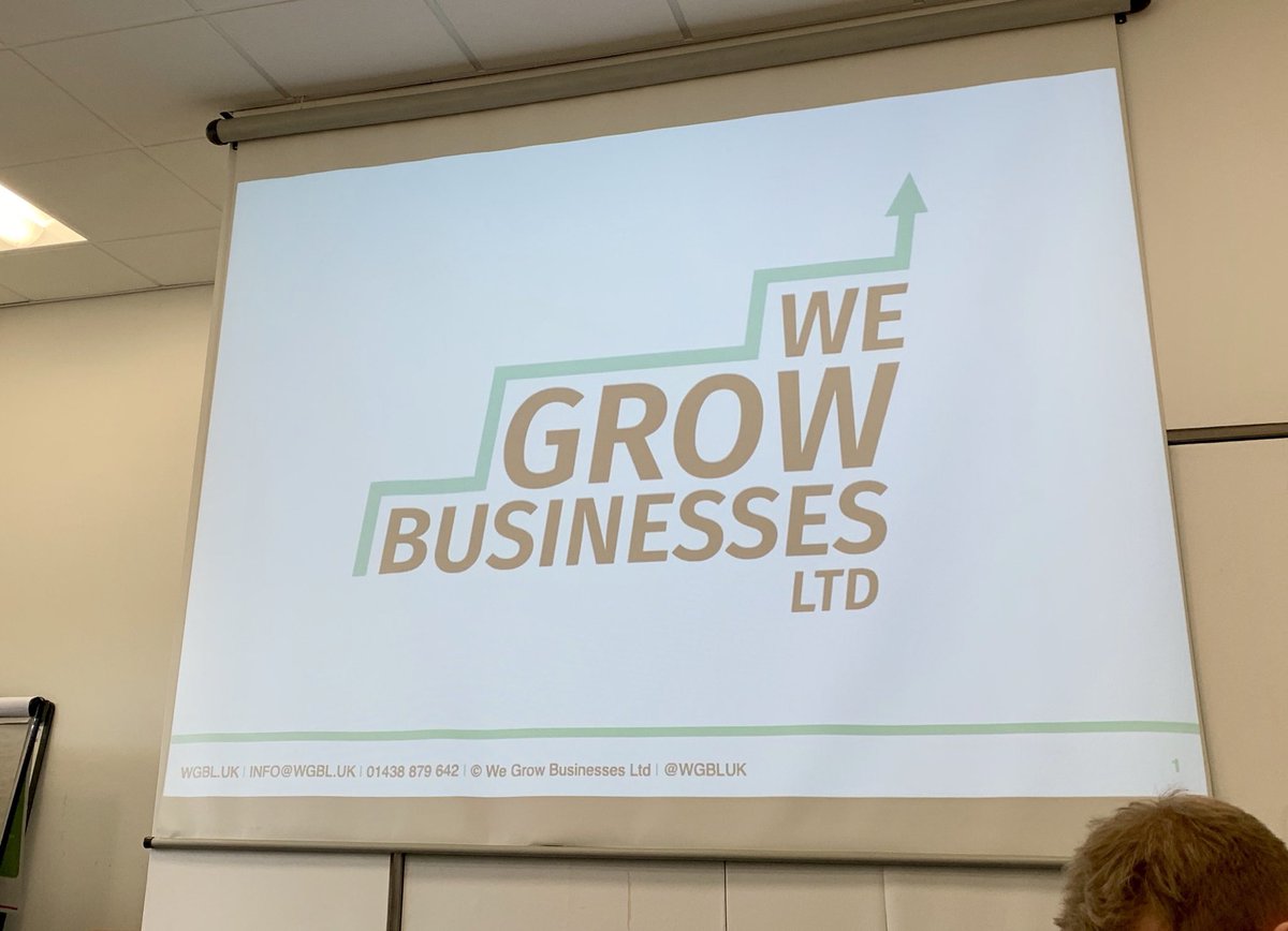 Looking forward to learning about the fundamentals of business growth with Francis from <a href="/WGBLUK/">We Grow Businesses</a> at the <a href="/HertsGrowthHub/">Herts Growth Hub</a> event today!