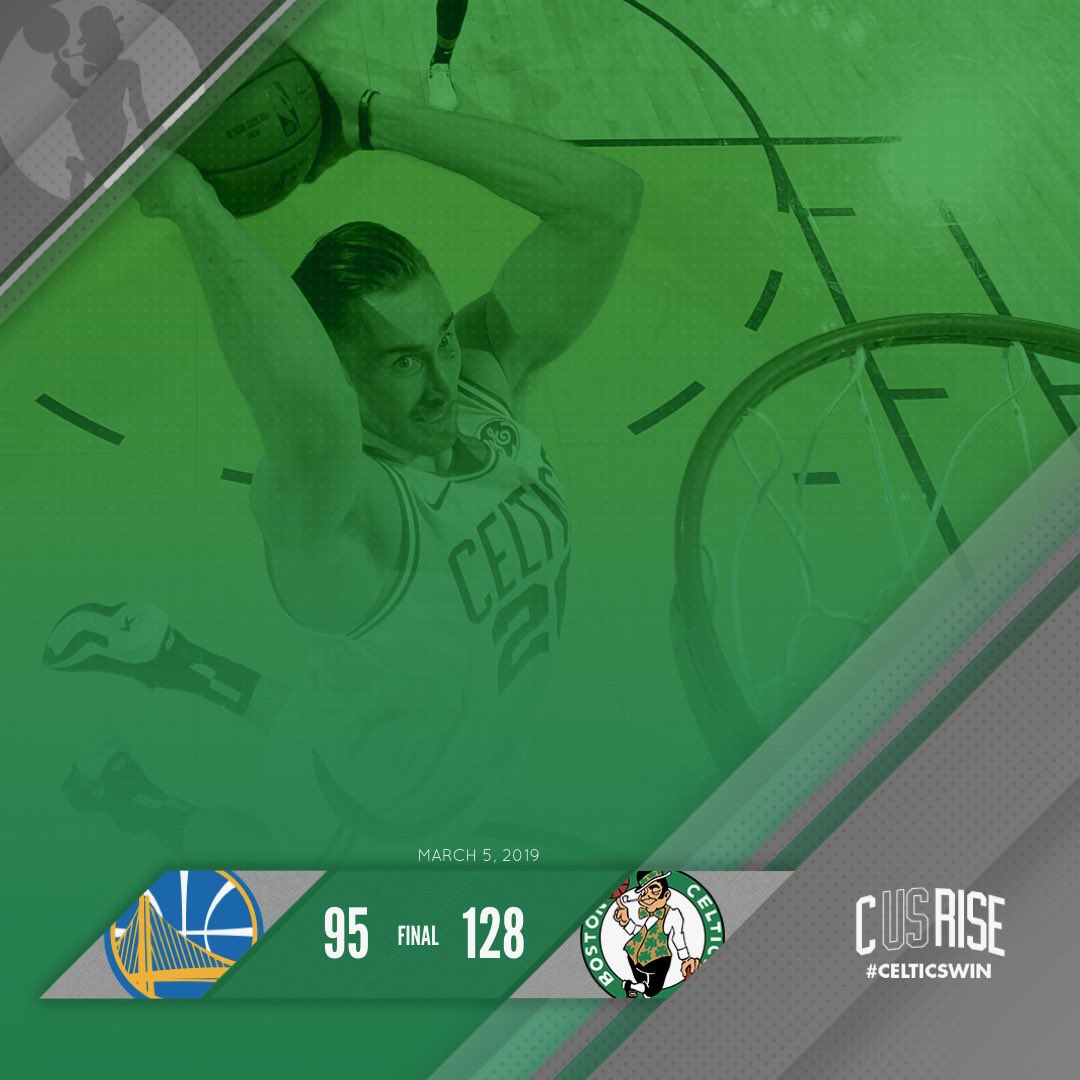 celtics's tweet photo. Dub ✅ https://t.co/hOws7eHiv9
