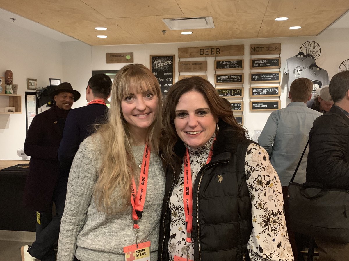 Square_32's tweet photo. Happy times connecting at the #NYEdTech #dallasedtech and #edtechaustin meetup! @DallasEdTech @EdTechAustin @NYEdTech @staceypacer @KahootDaniella #SXSWEDU https://t.co/7tos4hq7Sx