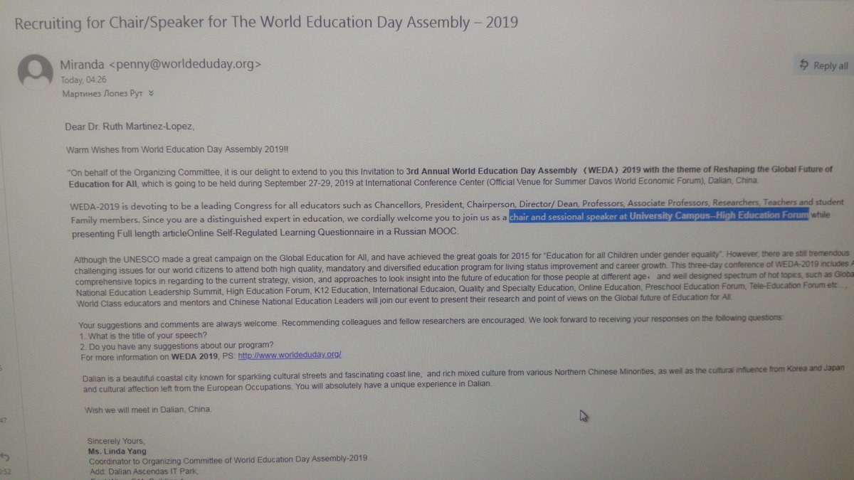 aureamemotech's tweet image. #researchlesson: before accepting an invitation to a Conference, check it. #WEDA2019 #FakeConference Read this from #WED2017 👉 filsalustri.blogspot.com/2017/04/anothe…