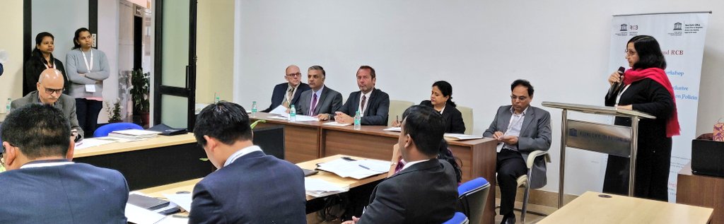nimita_pandey's tweet photo. Prof. Sachin Chaturvedi, @Sachin_Chat , DG @RIS_NewDelhi discussing issues in #STI policy, to promote #SSC #regionaldevelopent and #RRI at @UNESCO-@unescorcb-@UIS regional workshop on STI policy, with #AlkaSharma @DBTIndia, @SudhanshuVrati #EricFalt and #GuyBroucke, @UNESCO_NDL https://t.co/SQPUMgD0nK