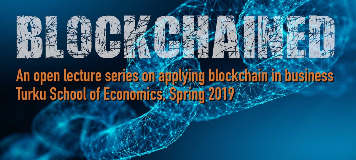Next lecture 19.3.2019 @ 16:00: "Regulating Blockchain Society" by prof Outi Korhonen. Read more at: disrupt.utu.fi/events/blockch…