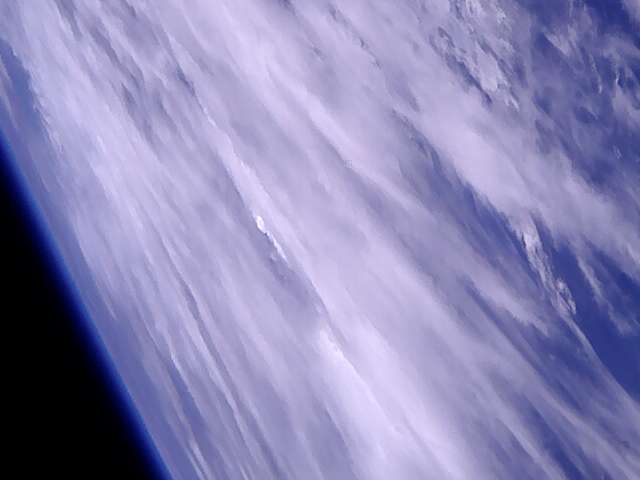 MYSAT_2's tweet photo. This is how I see Earth. Simply beautiful! Camera on board is working fine. Guys on ground are preparing to test the ADCS software developed by the students. Hope everything works fine. https://t.co/GfSUp3W61c