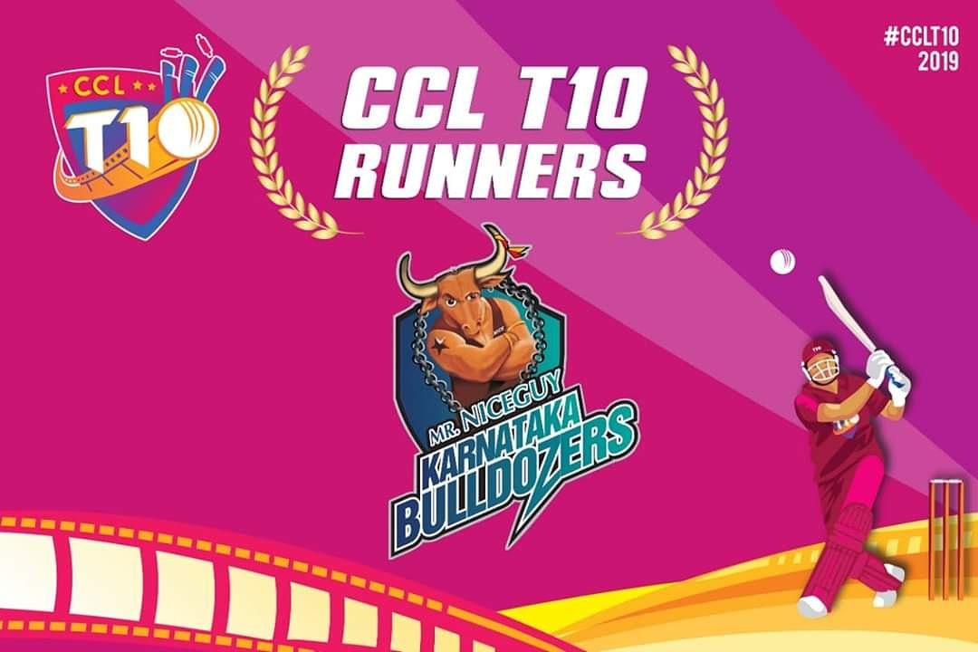 ccl's tweet photo. As Semis and Finals couldn't be played due to rain, the winners and runners are finalised based on Points scored by teams during league matches.
#cclt10 #MumbaiHeroes #KarnatakaBulldozers https://t.co/CkTstCSlWr