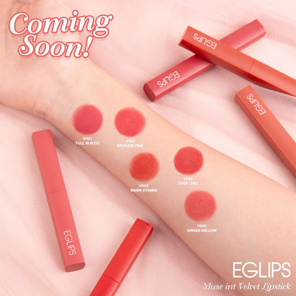 EglipsThailand's tweet photo. #ซื้อก่อนระวังช็อค
เตรียมเงินให้พร้อม
แล้วมาพบกับโปรโมชั่นเปิดตัว 5 เฉดสีใหม่
Eglips Muse In Velvet Lipstick
ที่นี่ https://t.co/xjzcf5fDnp เร็วๆนี้
#EGLIPS #Eglipsthailand #MuseIn #ลิปสติก #อีกลิปส์ https://t.co/MWqANfztH4