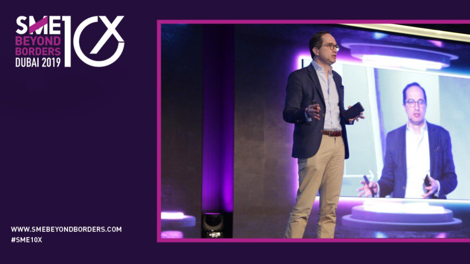 SME10x's tweet photo. "Important for Platforms to see how much data they are getting and how much they convert to value for their customer, " @hinssen Bestselling author,
Keynote speaker and futurist. #SME10X #SMEBeyondBorders2019 #SmeAdvisorME #Dubai #DubaiBusiness #SMEAdvisor
#SME #technology https://t.co/qfWAouNCSs