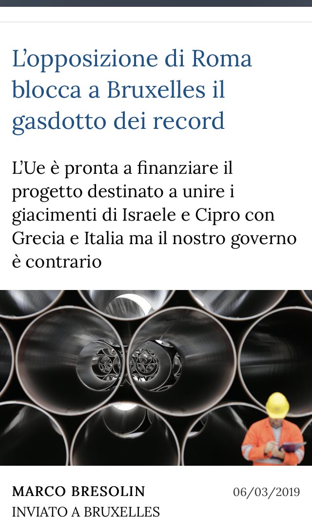 CarloCalenda's tweet photo. Avevamo fatto partire questo progetto per diversificare le fonti di approvvigionamento di gas. Ricordo che nei mesi invernali il 60/65% arriva dalla Russia via Ucraina. Ora il Governo Ita blocca il progetto. Saranno felici i Russi. https://t.co/Ejc50VuqjF