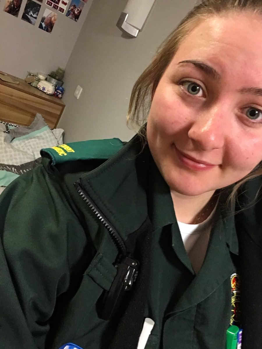 Caitlincarty_'s tweet photo. First shift of my final placement as a student and not only am I ready for bed, but I guess I’m nearly a paramedic 🚑😬😄 #impostersyndrome #nightshift #studentparamedic https://t.co/9v4hfqctLG