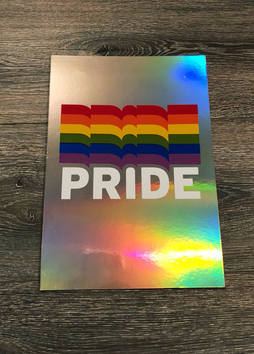 Joseph3gan's tweet photo. New screen prints completed. Getting 7 colours down and keeping the registration tight was really difficult but very happy with the final result. #screenprint #print #holographic #damnfineprint #pride https://t.co/ICiVEjzmWk