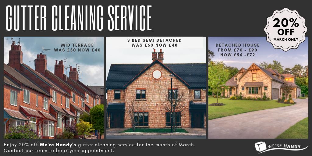 We're Handy on Twitter "Our gutter cleaning service offer is in full