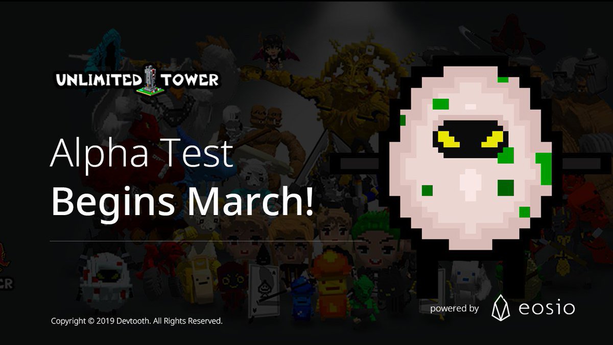 UnlimitedTower's tweet photo. We will begin our Initial #Alpha Test of @UnlimitedTower in March! Very soon, we will announce the details regarding application for participation, so stay close everyone! ⚔️ #UTG #NFT #Game #EOS #Blockchain https://t.co/DkZgasUW1z