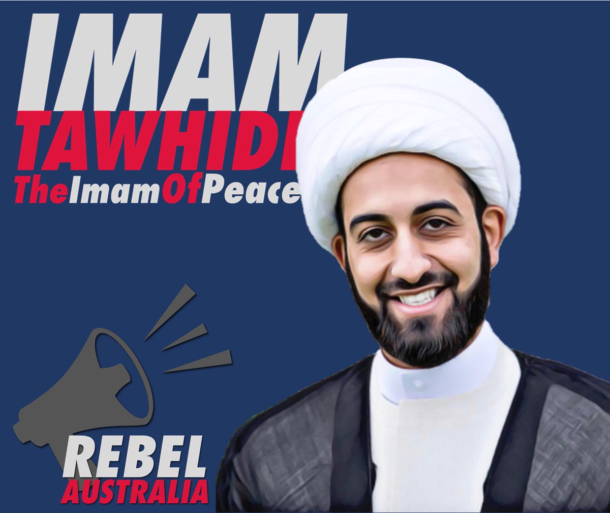 RebelAustralia's tweet photo. We're thrilled to announce our second contributor. The @ImamOfPeace himself, Imam Tawhidi! We're thrilled to have him on the Rebel Australia team 📢 https://t.co/k6rILf60Vt