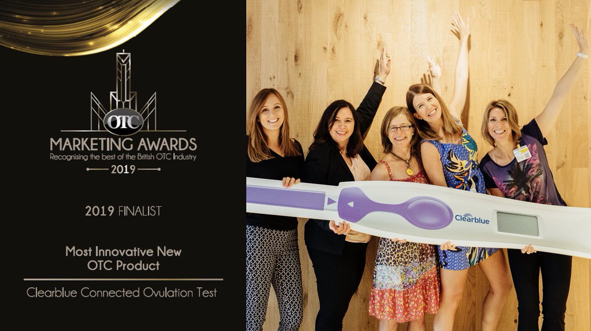 So proud… Clearblue Connected Ovulation Test System is a Finalist in the OTC Marketing Awards 🏆🤞💪Who is coming on Thursday to celebrate the best of the #OTC industry at the 2019 #OTCAwards?
 
#proud #innovative #nomination #OTCMarketingAwards #Marketing #innovation #OTC2019