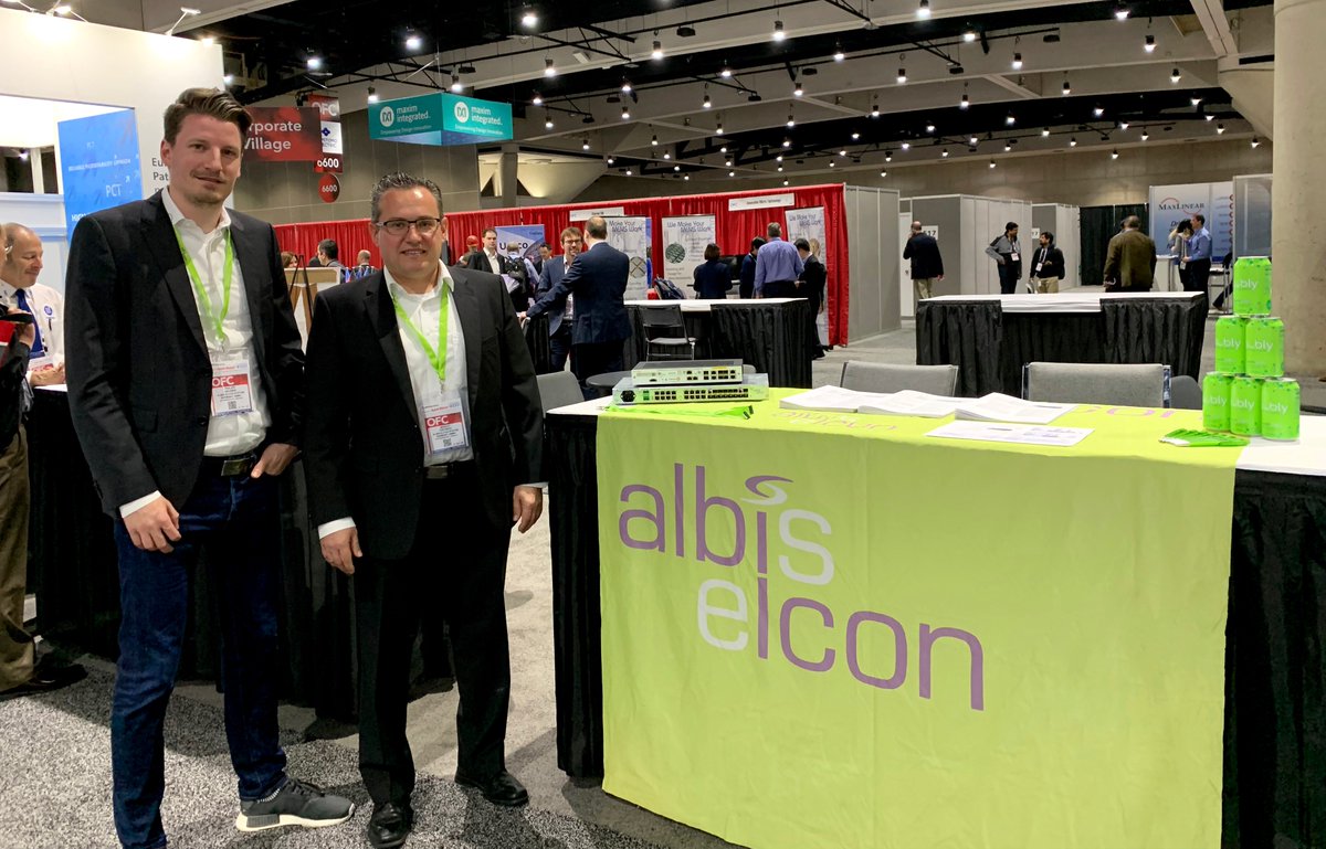 albis_elcon's tweet photo. OFC Exhibition 2019 in San Diego has started!
Visit our booth 6309 and learn more about our latest innovations in fiber optical communications. 
Take the chance to get to know us and our products on site by 7th of March. We look forward to you!
#ofc #ofc2019 #Fiber #optical https://t.co/ekAQdRhTtM