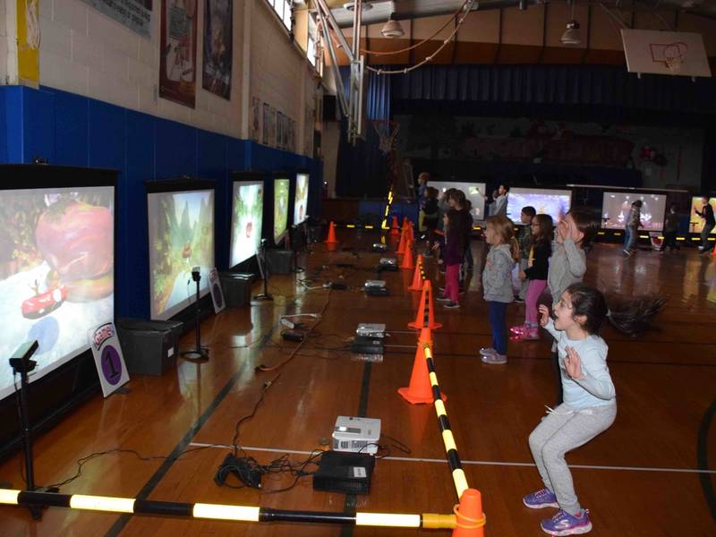 dilipvrk's tweet photo. Students at Tackan Elementary School played interactive video games courtesy of iGame4 during their physical education classes. #games https://t.co/xoO2ZiEXxq https://t.co/Q4rYek4G01