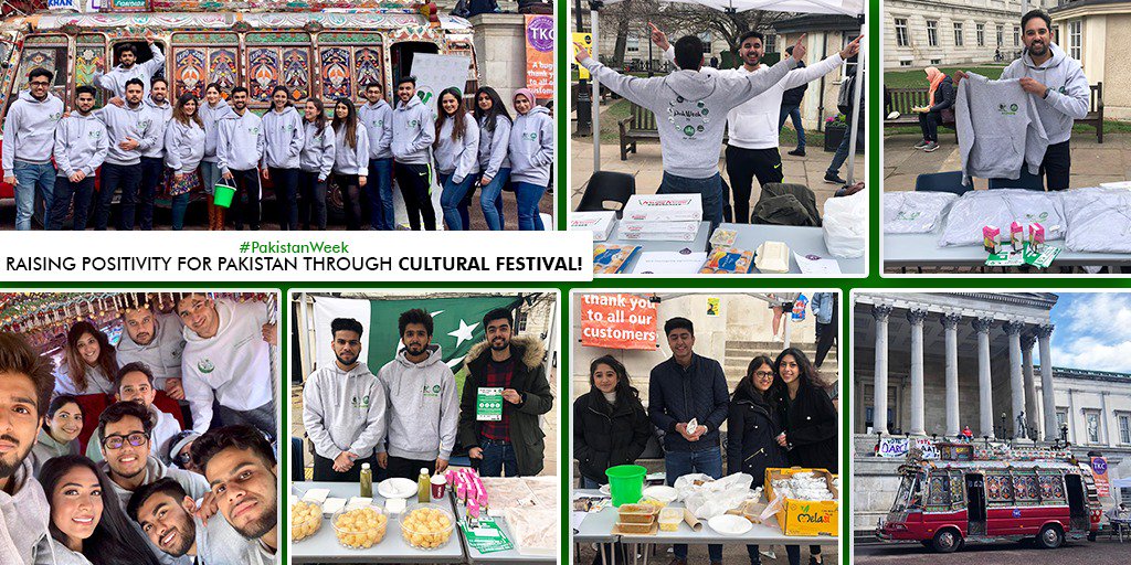 Cultural Festival took place yesterday as part of #PakistanWeek A diverse mix of students &amp; visitors were drawn to the efforts with our truck art bus &amp; various food and drink stalls. A great job done by the entire team behind this week’s efforts. #SAF #HopeNotOut #UniteAndProvide