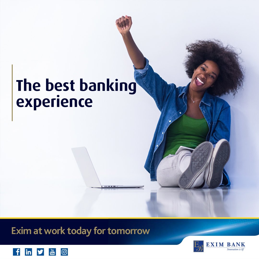 Exim_BankTZ's tweet photo. Driven by innovation, we have over the years worked to develop strong foundations that support the best possible banking experience for your today and tomorrow.  #EximAtWorkTodayForTomorrow #TomorrowBeginsToday https://t.co/fS5Ar9bSb1