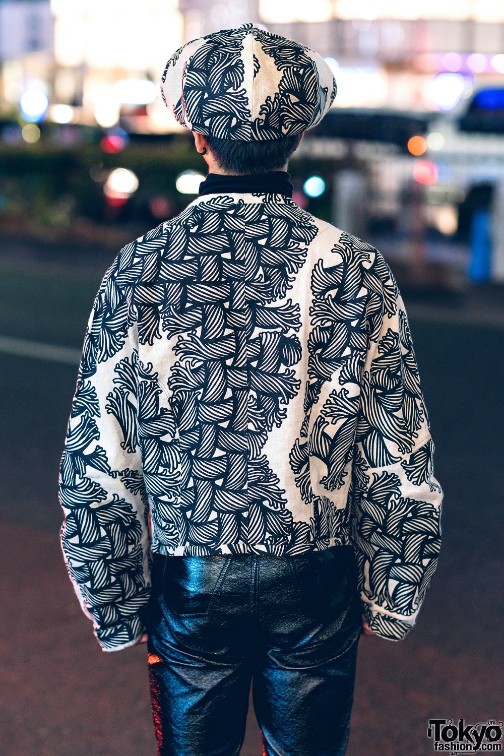 Tokyo Fashion on X: 17-year-old Japanese student Daiki on the street in  Harajuku w/ rope print jacket & rope print hat by legendary Tokyo-based  British designer Christopher Nemeth, vintage patent pants, Nemeth