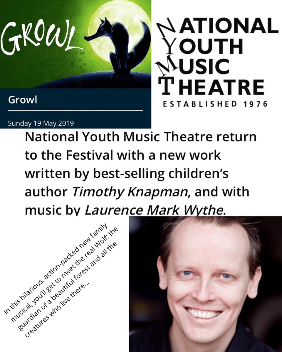 LondonCollegePA (@londoncollegepa) on Twitter photo Tickets for ‘Growl’ composed by Laurence (Mark Wythe @laurencemwythe) (LCPA College Director) are now on sale in association with <a href="/NYMTuk/">National Youth Music Theatre</a> & <a href="/Buryfestival/">Bury Festival</a>. buryfestival.co.uk/whats-on/detai… Tickets for ‘Growl’ composed by Laurence (Mark Wythe @laurencemwythe) (LCPA College Director) are now on sale in association with <a href="/NYMTuk/">National Youth Music Theatre</a> & <a href="/Buryfestival/">Bury Festival</a>. buryfestival.co.uk/whats-on/detai…